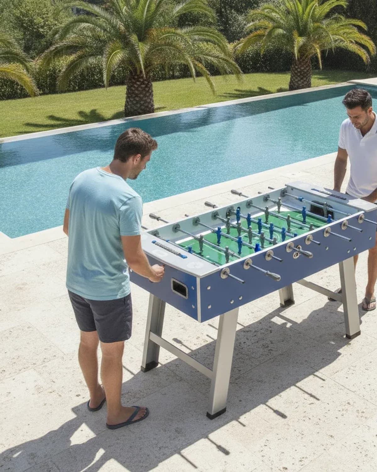 שולחן כדורגל חוץ FAS Smart Outdoor — זכוכית מחוסמת